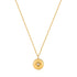 Gold Mother of Pearl Sun Pendant Necklace
